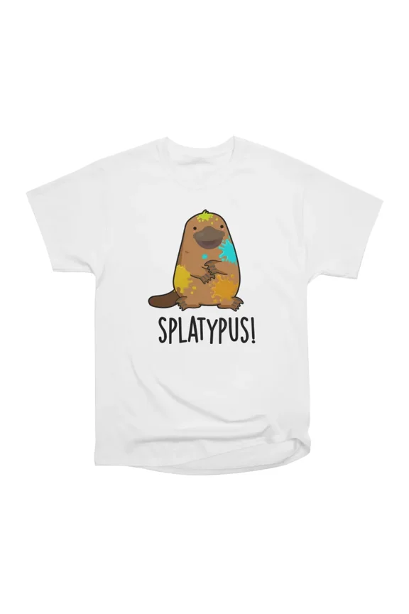 Splatypus Funny Animal Platypus Pun T-Shirt Tee Gift For Him Merch For Her Apparel For Fri