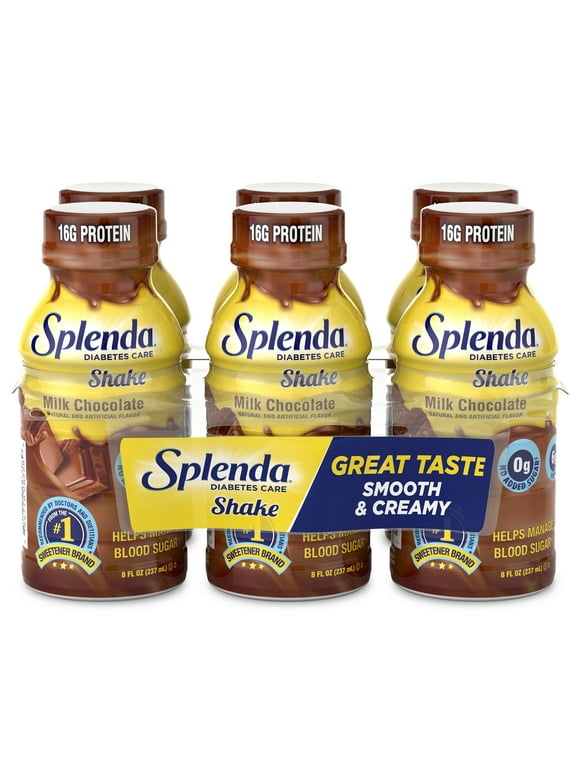 Splenda Diabetes Care Shake, To help manage blood sugar, 8oz Milk Chocolate, 6ct
