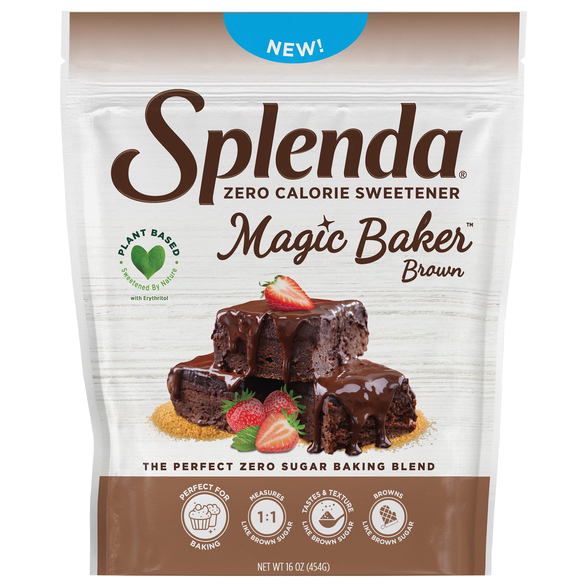 Splenda Magic Baker Brown Zero Calorie Plant Based Granulated Baking