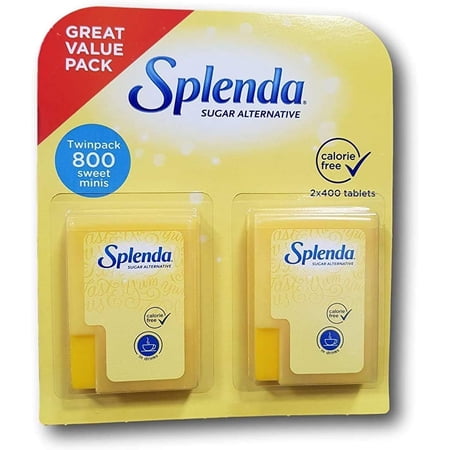 Splenda Minis 400 Per Pack -Pack of 2 Totals 800 For Coffee Tea And All Hot Beverages