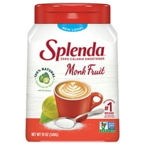 Splenda Monk Fruit Natural Zero Calorie Sweetener, Granulated Sugar Substitute - 19 oz.
