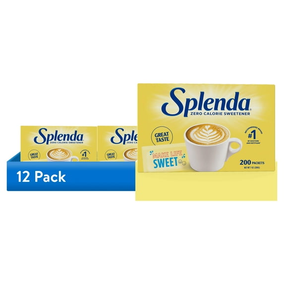(12 pack) Splenda Zero Calorie Sweetener, Sugar Substitute Packets - 200CT