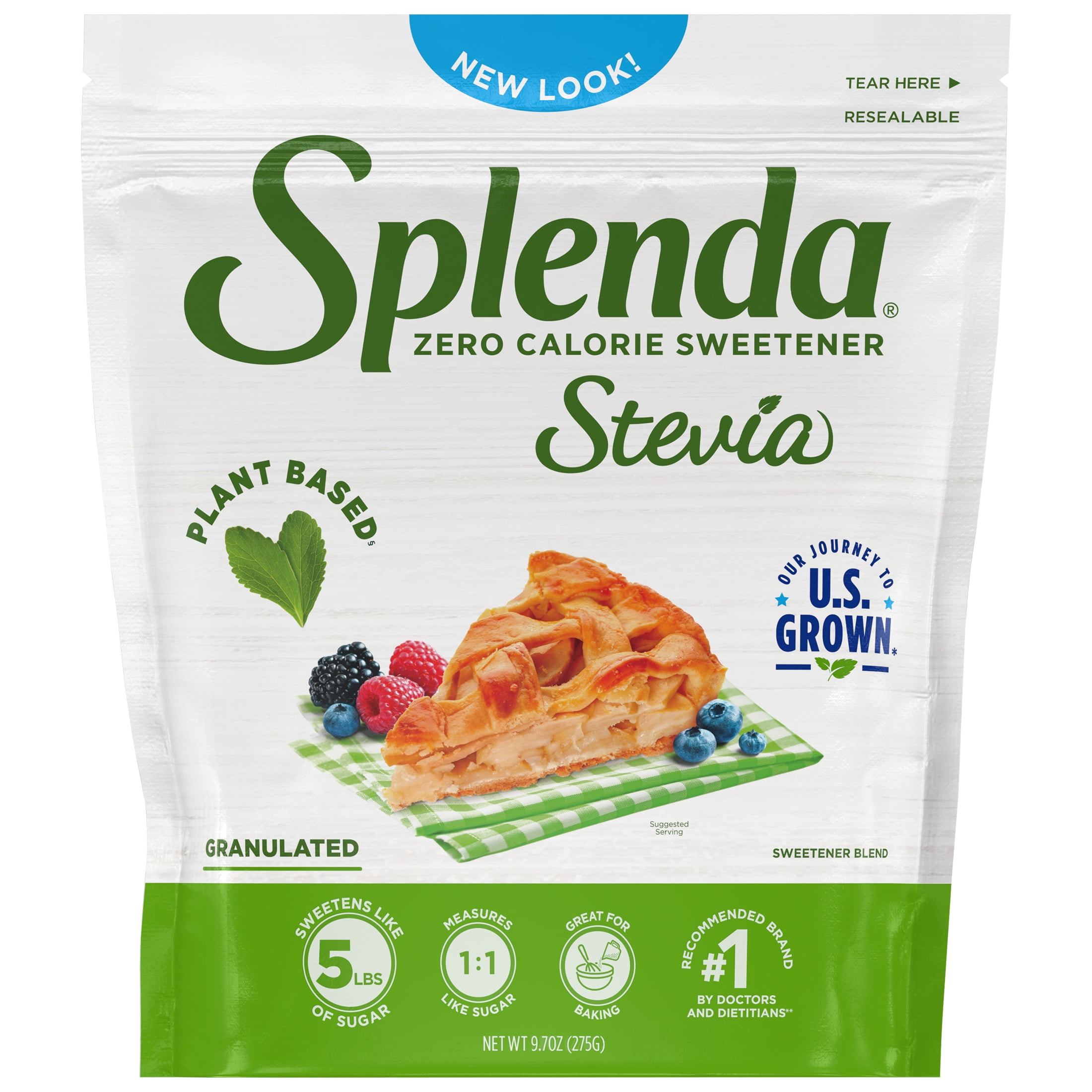 Splenda Stevia Sweetener Granulated 9.7oz Resealable Pouch