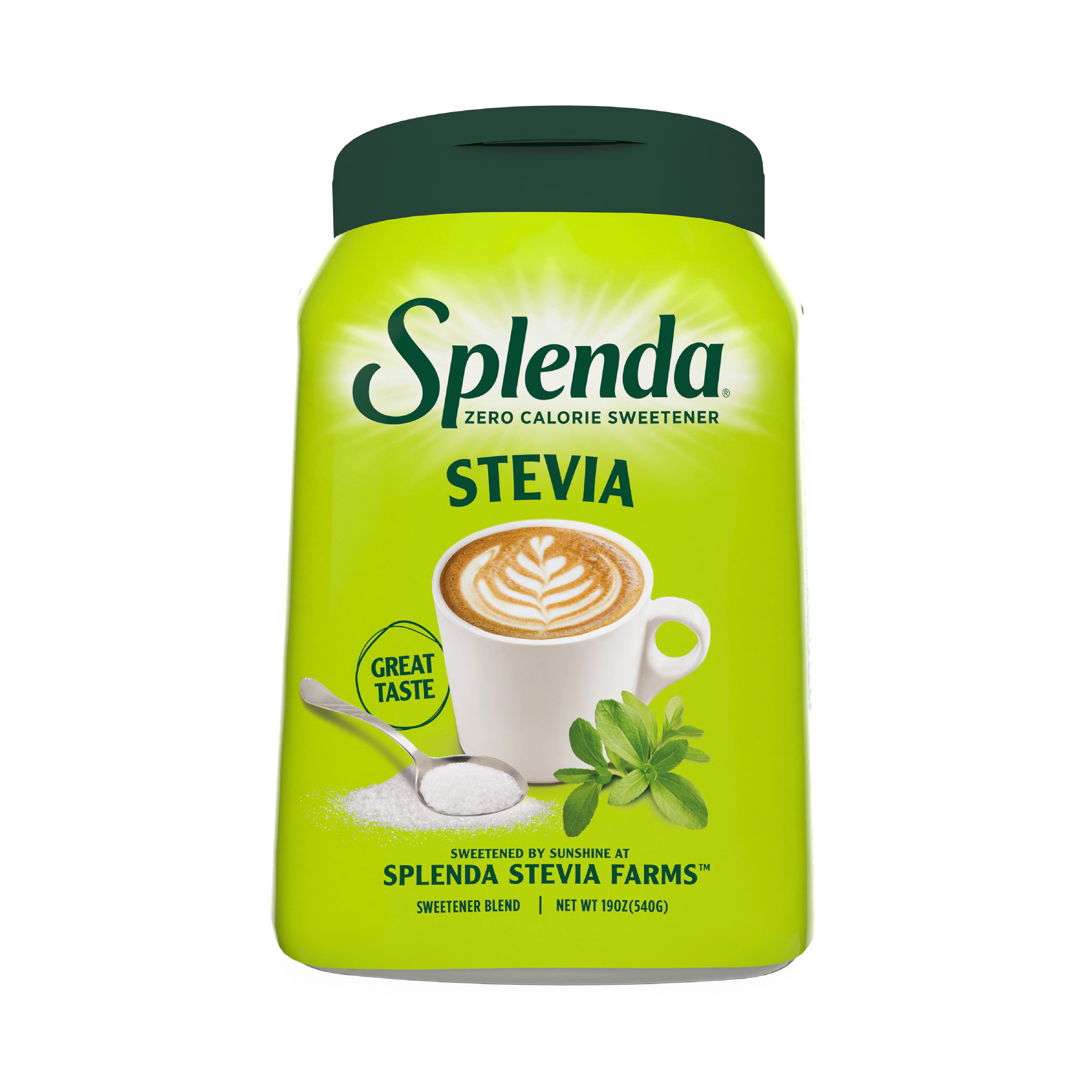 Splenda Stevia Zero Calorie Granulated Sweetener Flip-Top Jar, 19 oz