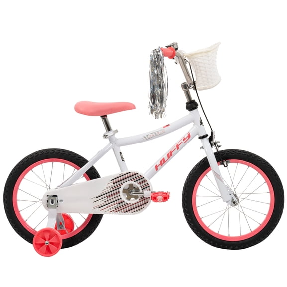 Huffy 16 Zazzle Kids Bike, EZ Build, Fits Riders 42-48, White, Youth, Girls