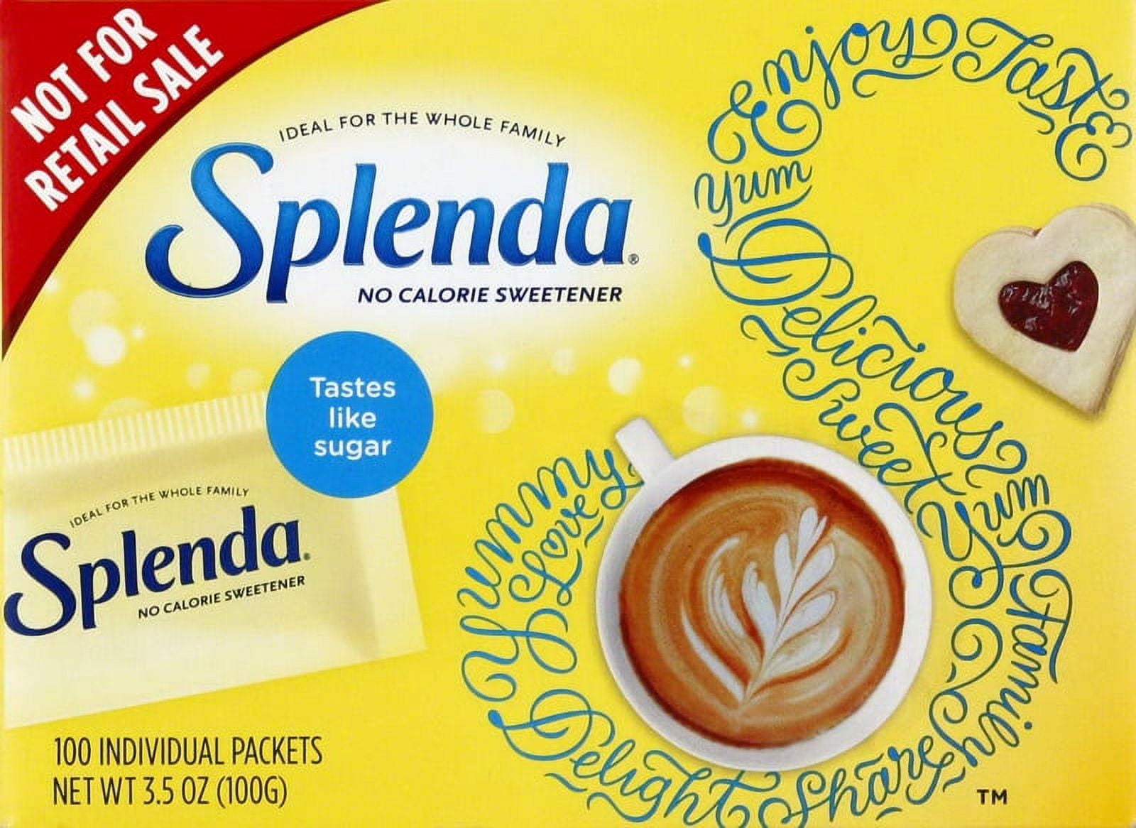 Splenda Sucralose No Calorie Sweetener, 1 Gram Packet 100/Pack 12