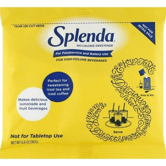 Splenda Sucralose No Calorie Sweetener Pouch, 6.6 Ounce -- 12 per Case.