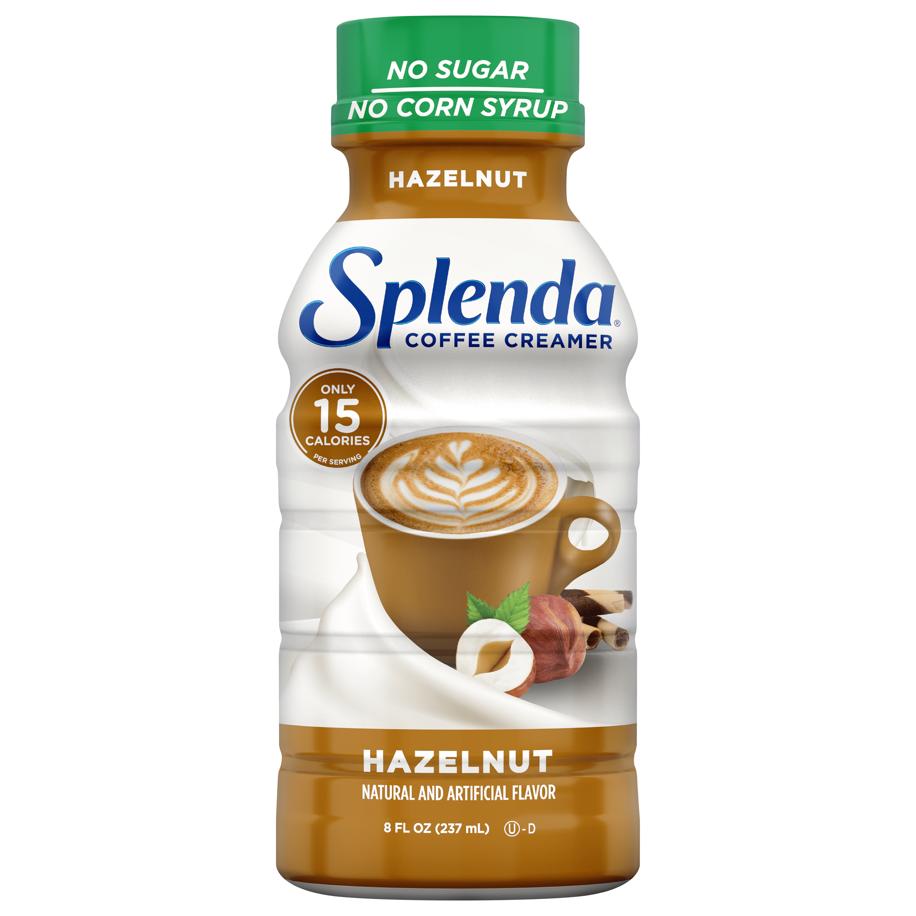 Splenda Sugar Free, Low Calorie Hazelnut Coffee Creamer, 8 fl Ounce Bottle