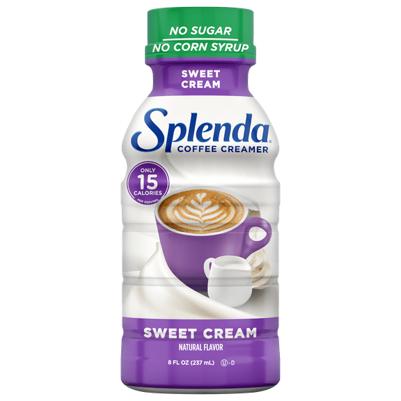 Splenda Sugar Free, Low Calorie Sweet Cream Coffee Creamer, 8 fl Ounces Bottle
