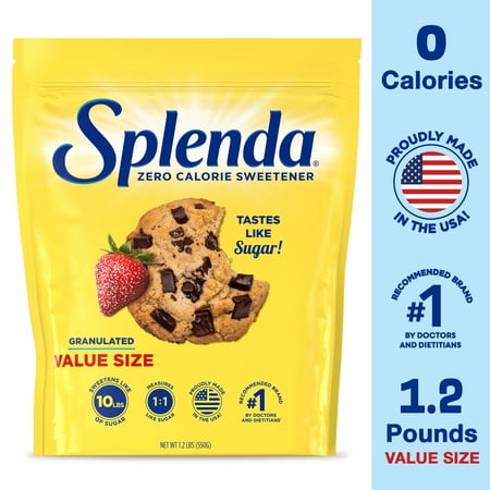 Splenda Zero Calorie, Granulated Sweetener, 19.4 oz Resealable Pouch