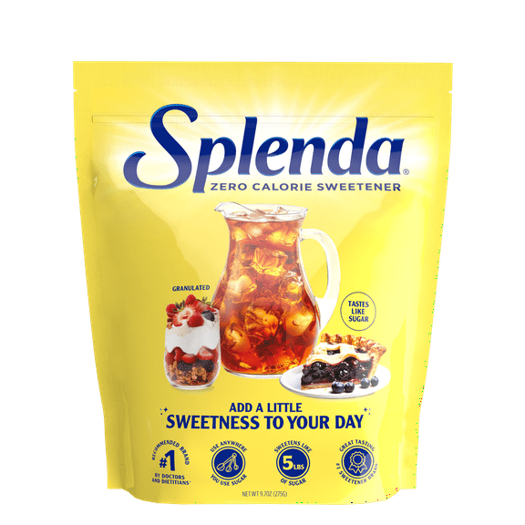 Splenda Zero Calorie Sweetener, Granulated Sugar Substitute, 9.7 oz Plastic Bag
