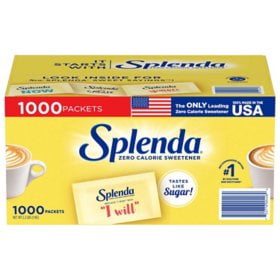 Splenda Zero Calorie Sweetener Packets 1,000 count.pack of 2