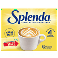 thumbnail image 1 of Splenda Zero Calorie Sweetener, Sugar Substitute Packets - 50 Count, 1 of 6