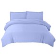 thumbnail image 1 of Splendid Collections 3 Piece Duvet Cover Set Light Blue Solid - Super Soft Brushed Microfiber - Queen Size Comforter Cover with Zipper Closure and 2 Pillow Shams - Easy to Put - Wrinkle Resistant, 1 of 4