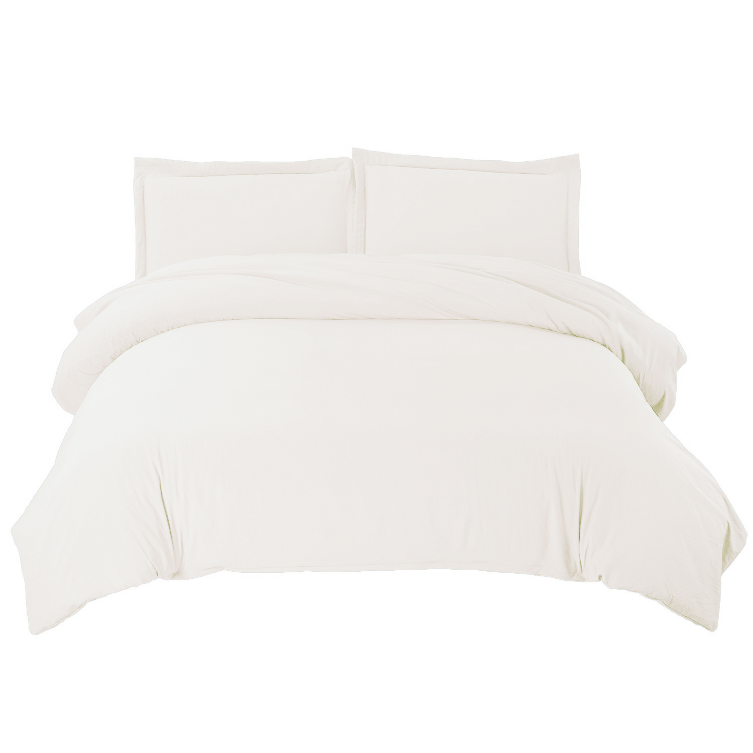 Splendid Collections 3 Piece Duvet Cover Set White Solid - Super Soft Brushed Microfiber - King Size Comforter Cover with Zipper Closure and 2 Pillow Shams - Easy to Put - Wrinkle Resistant