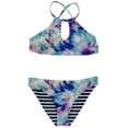 thumbnail image 1 of Splendid Girls' Brighter HI Neck Bra Set, Multicolor, 10, 1 of 2