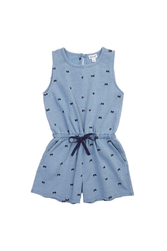 Splendid Girls Clothes for Kids | Bow Romper | Deep Sea Bow | Size 10