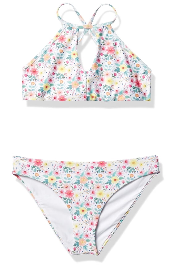 Girls' Spellbound HI Neck Bra Set, Multi, 14