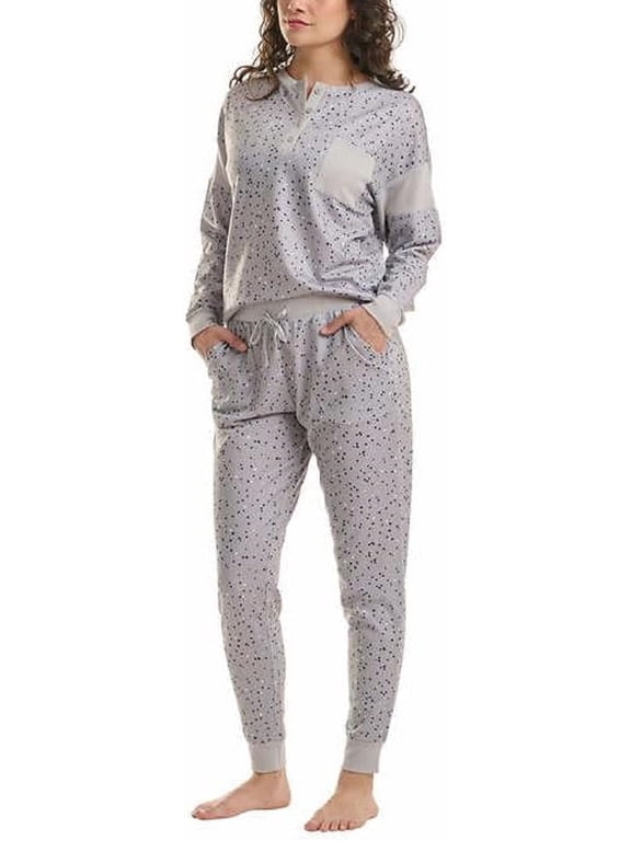 Ladies' 2-piece Lounge Pajama Set (Gray, Large)