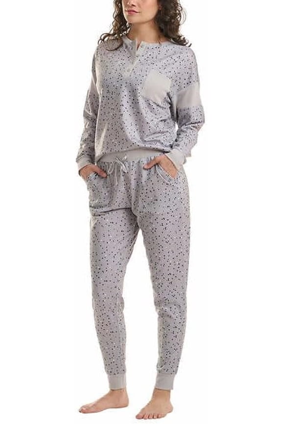 Ladies' 2-piece Lounge Pajama Set (Gray, Large)