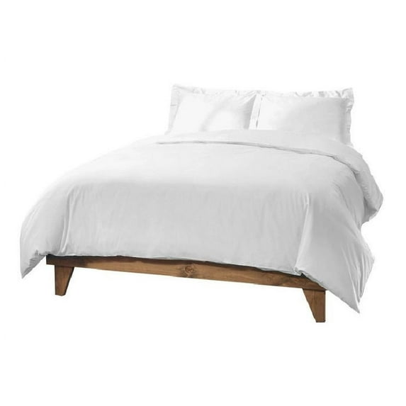 Splendid - Luxurious Quality 2 PC 1800 Series Microfiber Duvet cover set (Solid White, Twin)- Easy to care, Super Soft & Durable - Zippered Closure with Corner Ties
