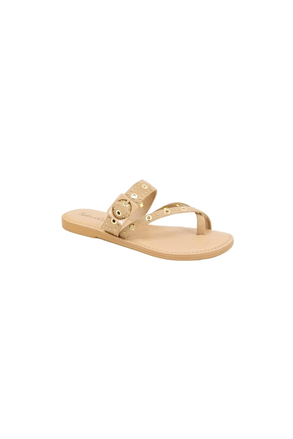 Silas Flat Sandal Honey Beige SD5SLS11 Women's Size 10