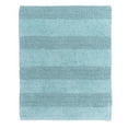 thumbnail image 1 of Splendid Striped Soft Plush Cotton Bath Rug 21" X 34" Light Blue by Castle Hill London, 1 of 5