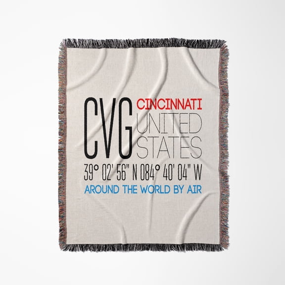 Splendid Text Cvg, Cincinnati, United States, Location Coordinates, Woven Blanket