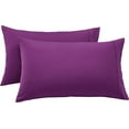 thumbnail image 1 of Splendid Udyog King Size Pillow Cases Set of 2 - Solid Purple King Pillowcase 2 Pack with Envelope Closure, Soft Brushed Microfiber Bed Pillow Case Cover, 20x36 inches, 1 of 5
