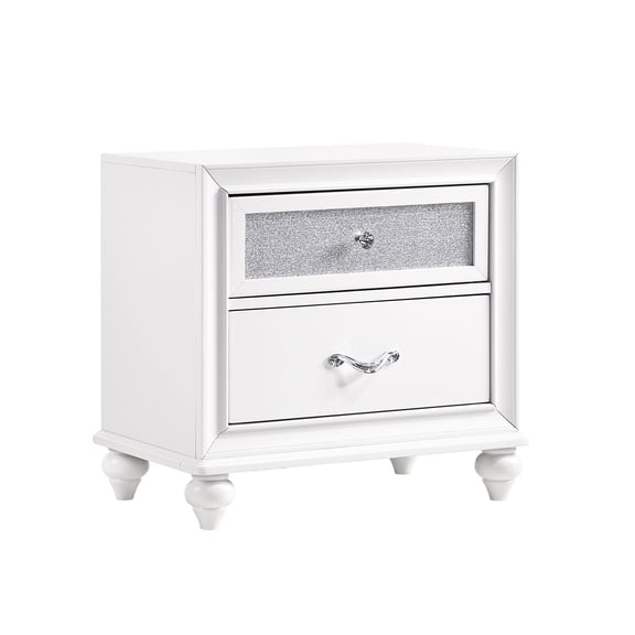 Splendid White 2 Nightstand With Acrylic Dazzling Decor Attractive In Details
