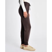 Splendid Womens Elastic Waist Drawstring Front Pocket Jogger Pants  Dark Carbon, Small