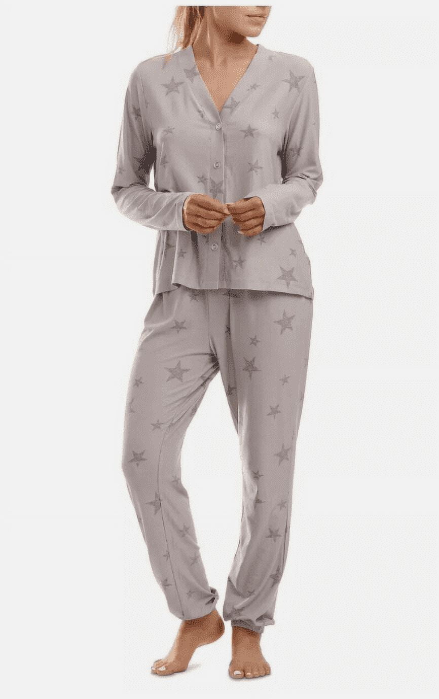 Splendid Women's Printed Jogger Pajamas Set Distressed