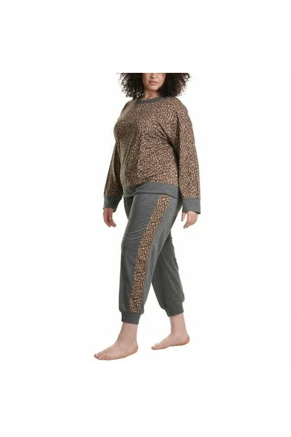 Women's 2-Piece Ultra Soft PJ Leopard Print Lounge Pajama Set