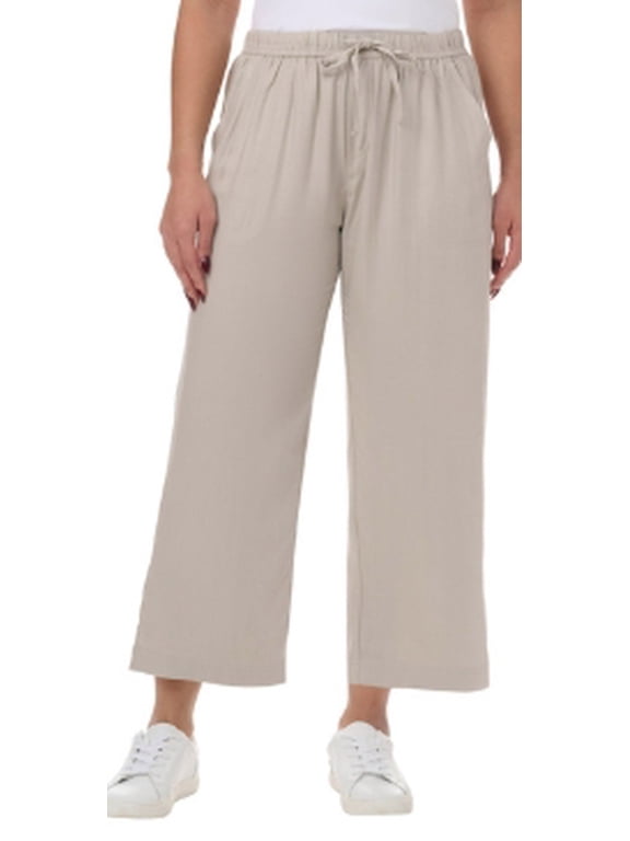 Women's Crop Pants, Beige