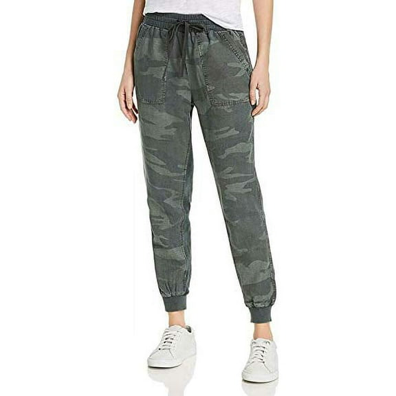 Splendid Women's Elastic Drawstring Waistband Jogger (Camo, Large)
