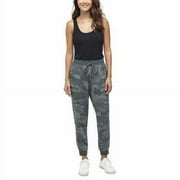 Splendid Womens Elastic Drawstring Waistband Jogger Size XL, Color Gray Camo