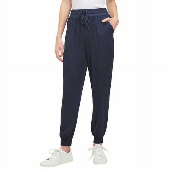 Splendid Women's Elastic Drawstring Waistband Jogger Size: XL, Color: Navy