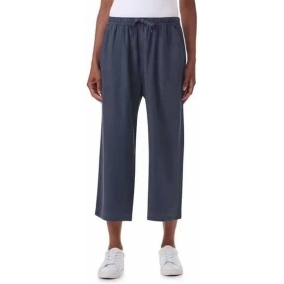 Splendid Women's Linen Blend Wide Leg Pants | Navy, XX-Large