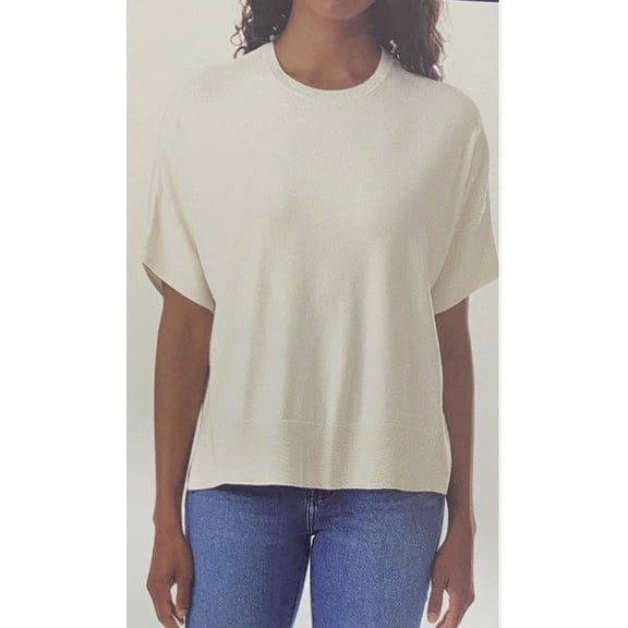 Splendid Women's Short Sleeve Sweater, Cream, Large