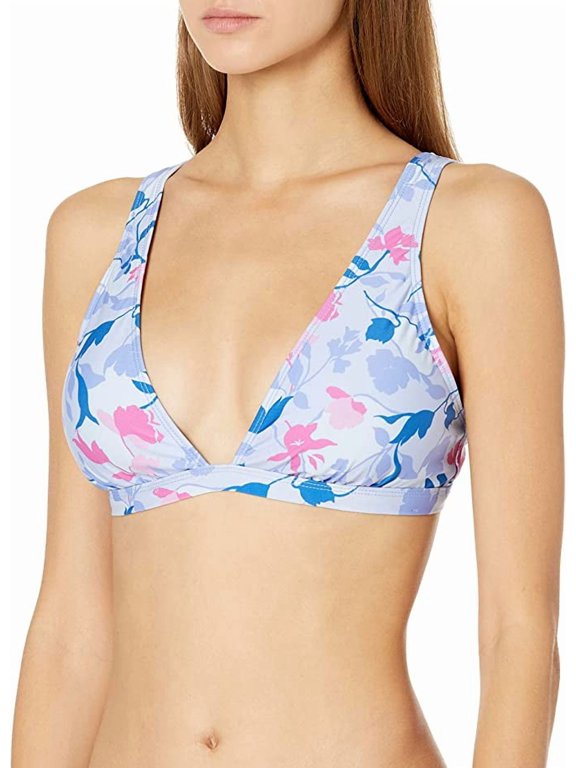 Women's Standard Bikini Floral Blue/Purple Size Small
