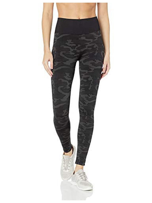 Women's Studio Activewear Workout Athletic Seamless Legging Bottom, Black camo, M