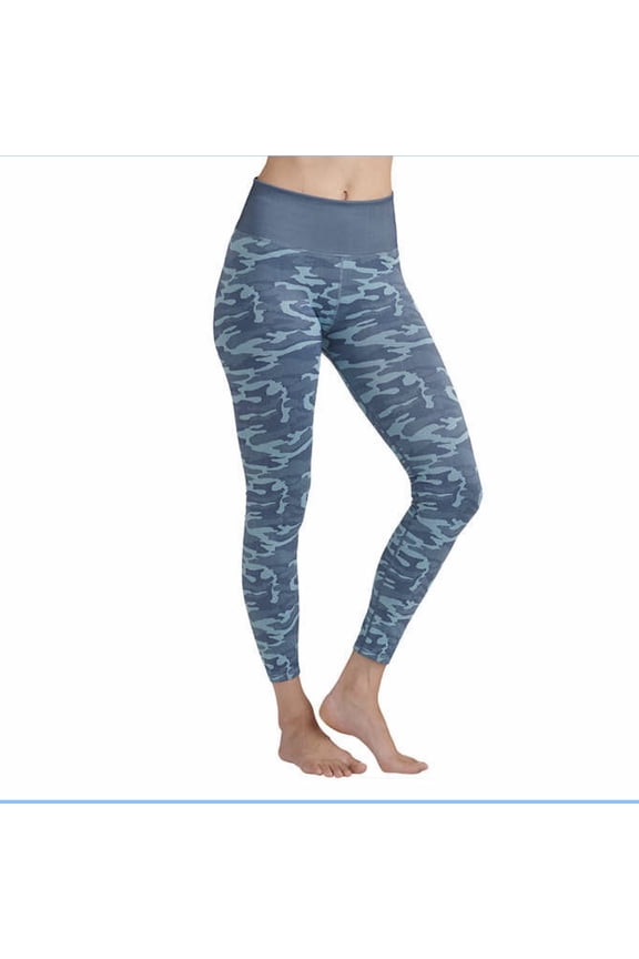 Women's Studio Activewear Workout Athletic Seamless Legging Bottom, Wave Camo, Small