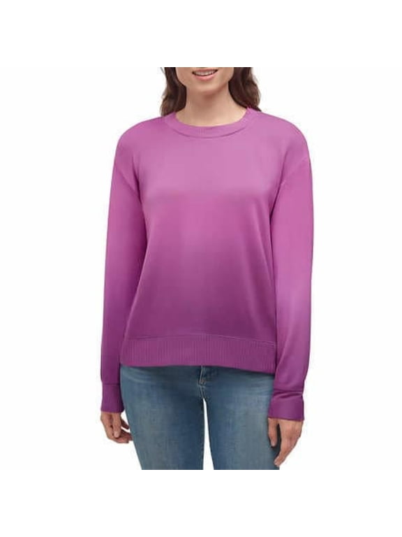 Women’s Super Soft Jersey Ombre Dip Dye Sweatshirt Pullover Top