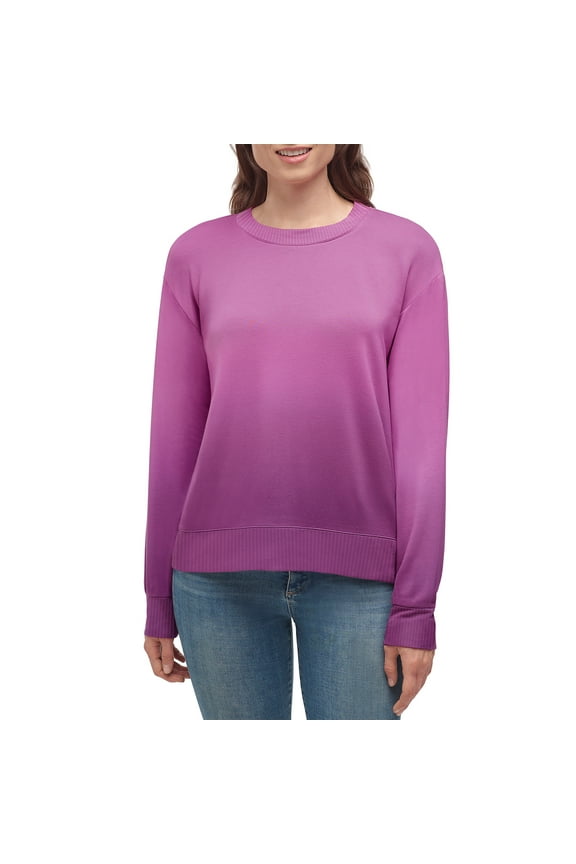 Women's Sweater Sz M Crew Neck Pullover Sweatshirt Purple