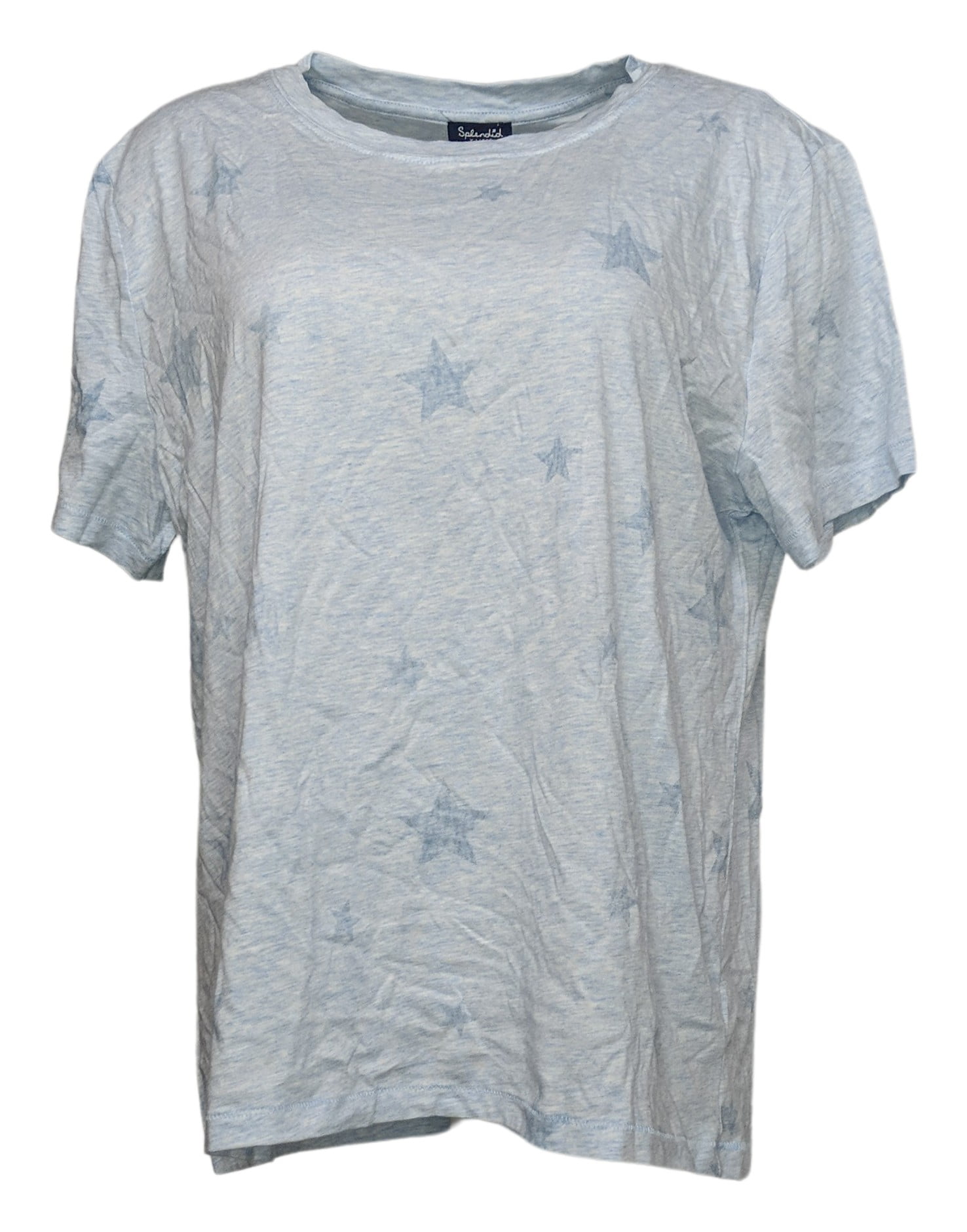 Splendid Women's Top Sz XL Reg Short Sleeve Camo Cotton Gray