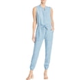 thumbnail image 1 of Splendid Womens Brook Tie Front Sleeveless Jumpsuit Blue XS, 1 of 2