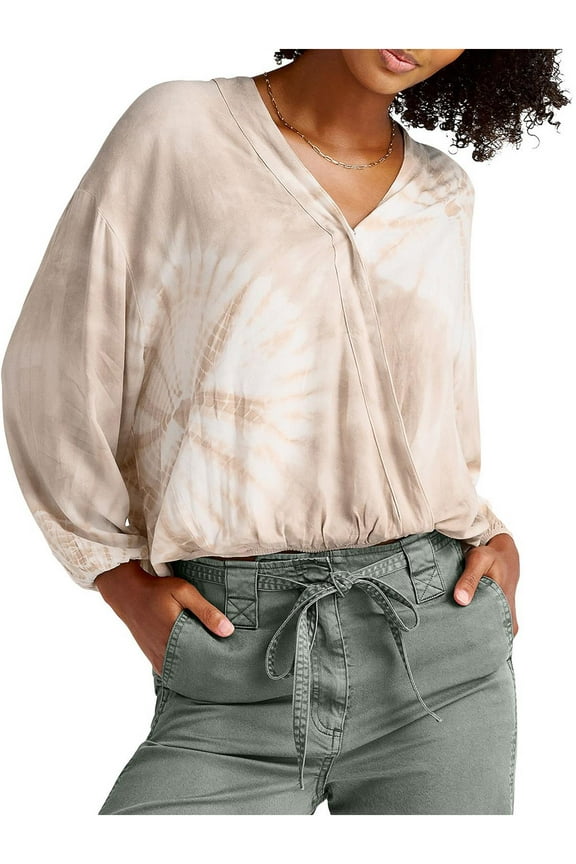 Womens Gustavia Tie-Dye Surplice Blouse