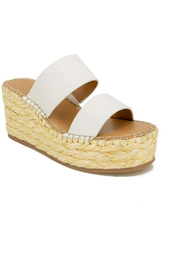 Womens Linda Leather Slip-On Wedge Sandals