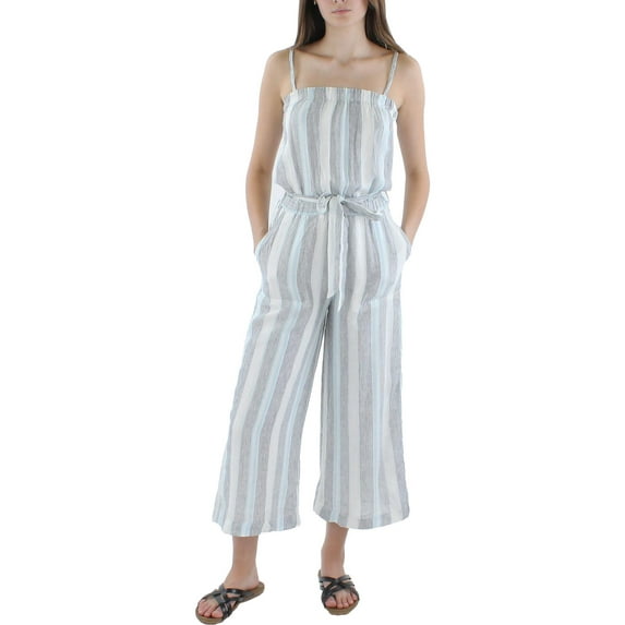 Splendid Womens Linen Belted Jumpsuit