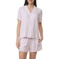 thumbnail image 1 of Splendid Womens Notch Collar Woven Boxer Pajama Set Style-RLD0243, 1 of 4